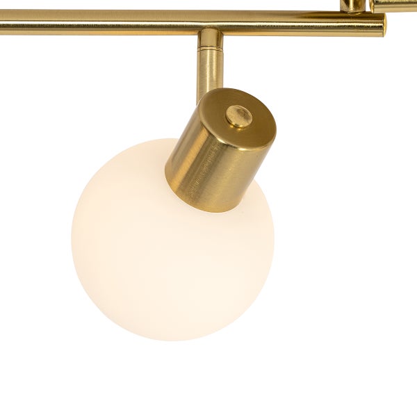 Deckenstrahler Gold mit Opalglas 4-flammig verstellbar - Anouk