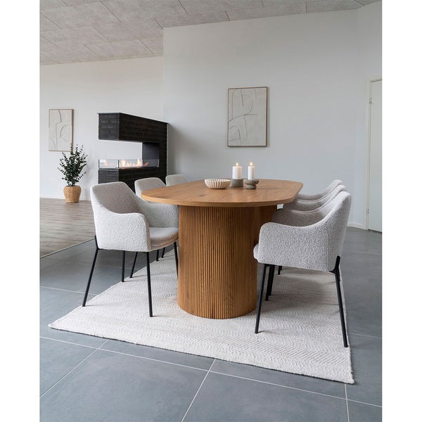 Adoni Teppich handgewebt 160x230cm offwhite, hellgrau. 160 X 230 X 1 cm