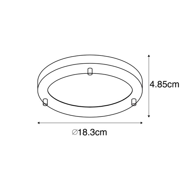 Moderne Deckenleuchte Gold 18 cm IP44 - Yuma