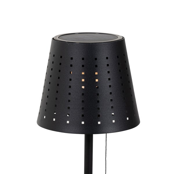 Outdoor-Tischleuchte schwarz inkl. LED 3-stufig dimmbar wiederaufladbar und Solar - Ferre