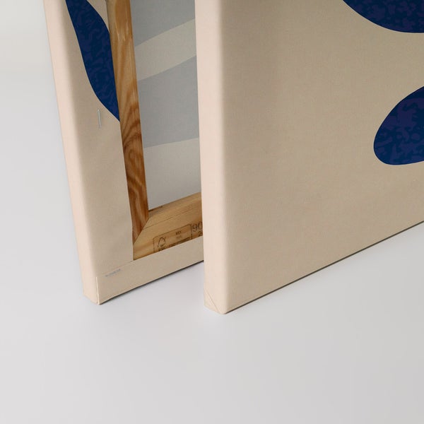 Nahaufnahme einer Leinwand mit Rahmen