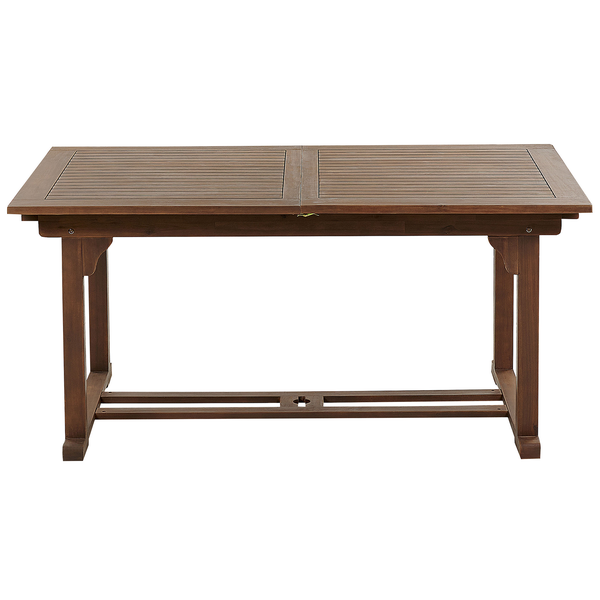 Ausziehbarer Gartentisch AMANTEA 160/220 cm 90 cm Akazienholz Dunkelbraun
