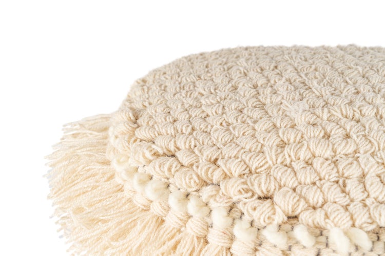 Pouf Hocker handgefertigt Natural Rund Ø 35 cm