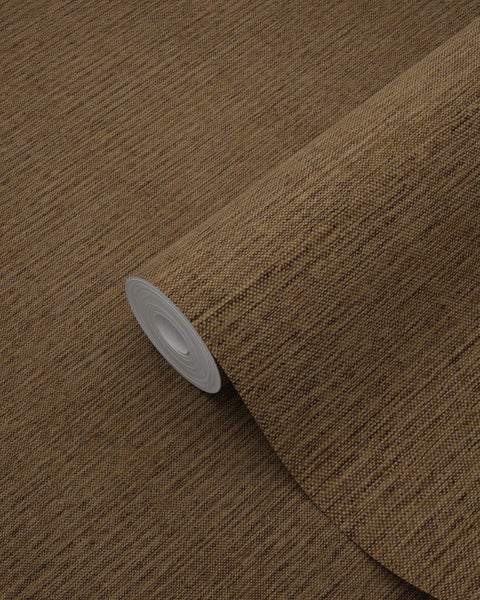 Origin Wallcoverings Tapete Leinen-Optik Rostbraun - 53 cm x 10.05 m - 347379