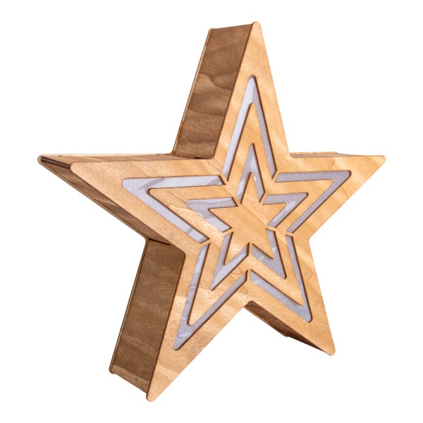 Holzstern als Dekoration