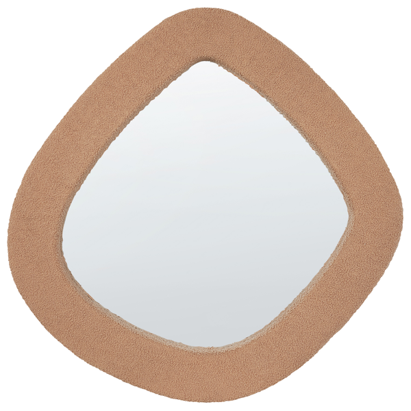 Dekorativer Spiegel mit unregelmäßiger Form und strukturiertem Rahmen