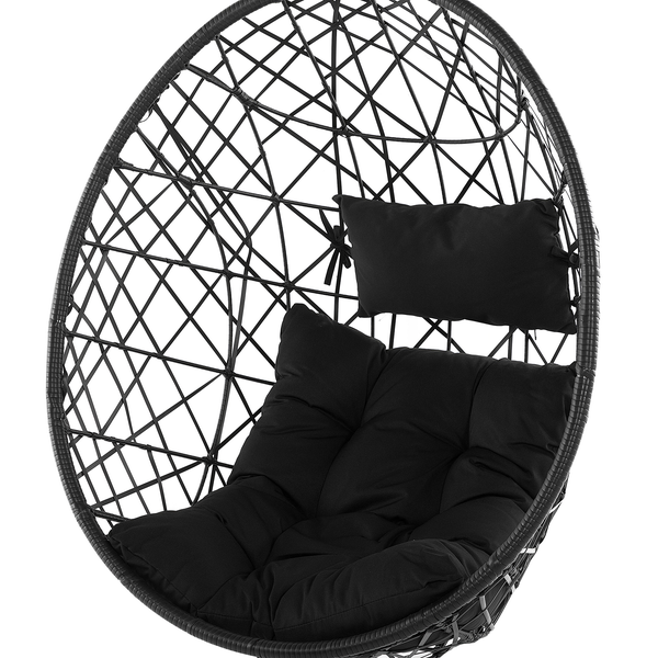Hängesessel ALATRI Polyrattan Schwarz