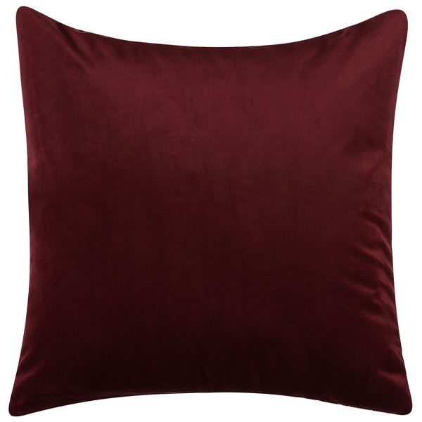 Dekokissen 2er Set CALLA Samtstoff 45 x 45 cm Rot Pflanzenmuster