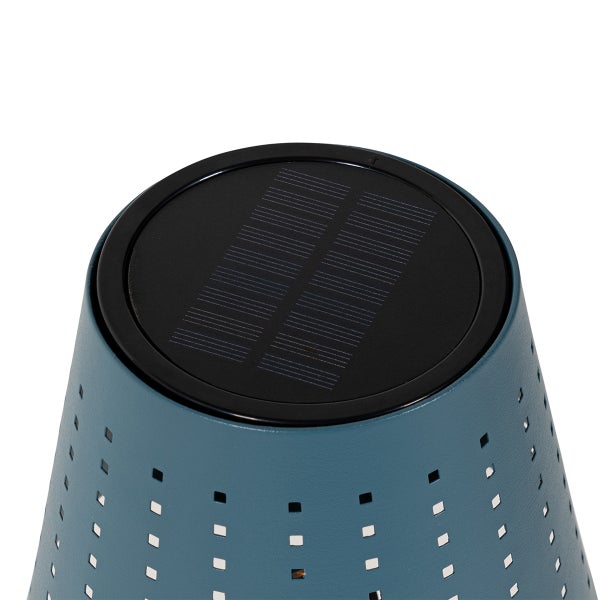 Außenstehleuchte blau inkl. LED 3-stufig dimmbar auf Solar - Ferre