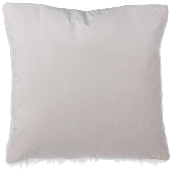 Dekokissen 2er Set DAISY Webpelz 45 x 45 cm Hellbeige Ohne Muster