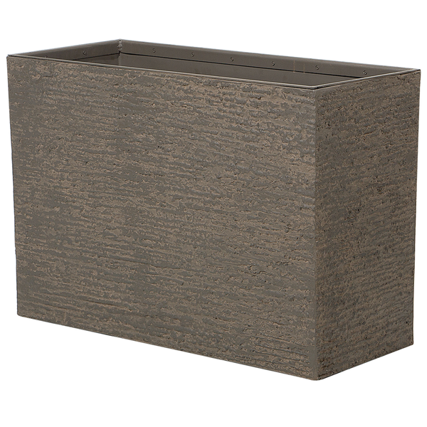 Blumenkübel EDESSA Stein 80 cm Dunkelbraun