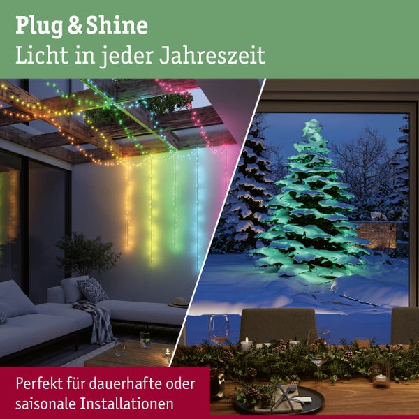 Technische Zeichnung und Produktdetails der Paulmann LED Spiegelleuchte mit Abmessungen und Lichtleistung.