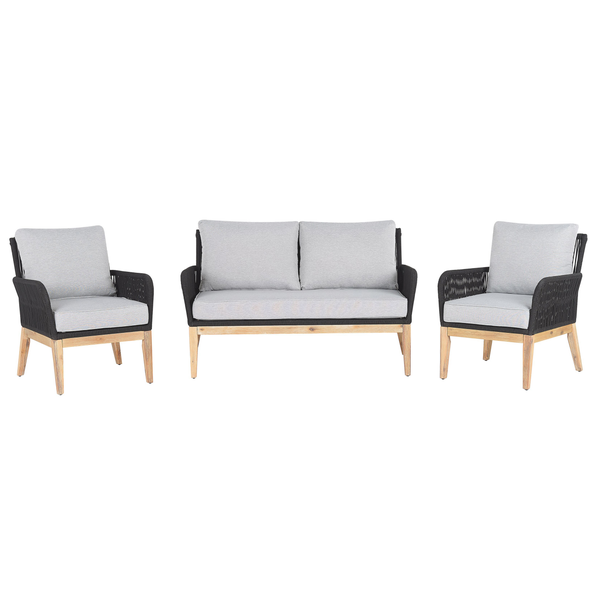 Gartenmöbelset mit Sofa und zwei Sesseln für den Aussenbereich