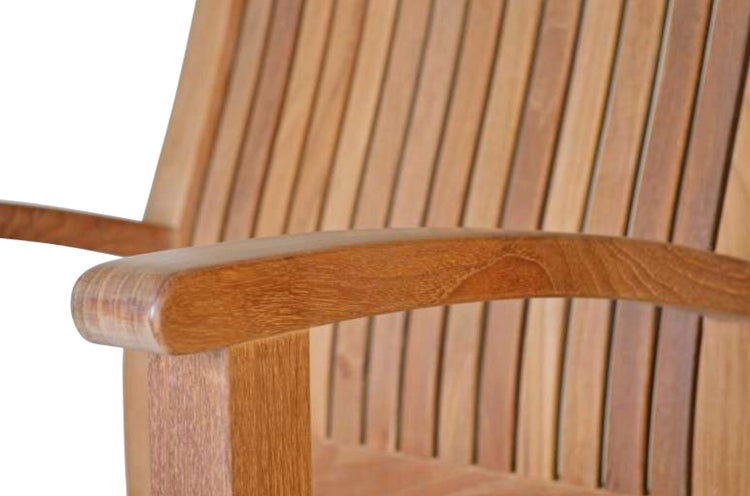 Teak Gartensessel wetterfest premium Sessel für Garten Terrasse und Balkon