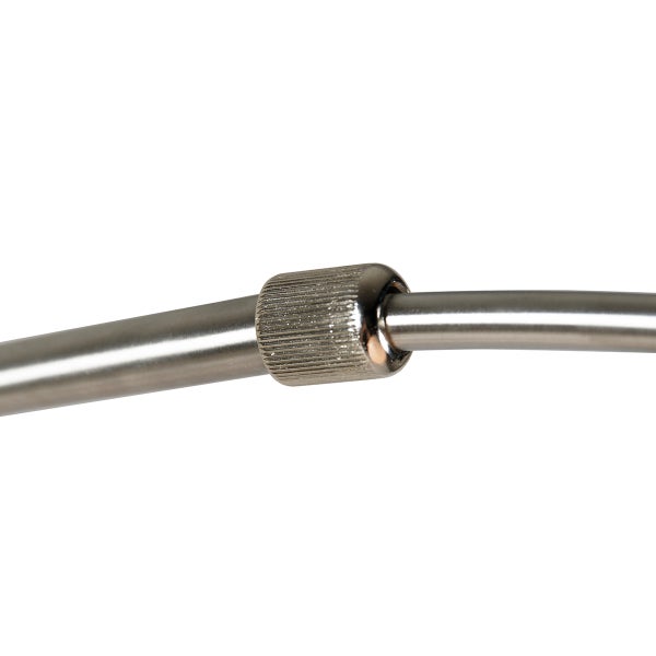 Retro Wandbogenlampe aus Stahl mit weißem Schirm verstellbar