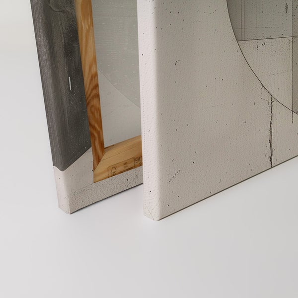 Detailansicht einer Leinwand mit Holzrahmen