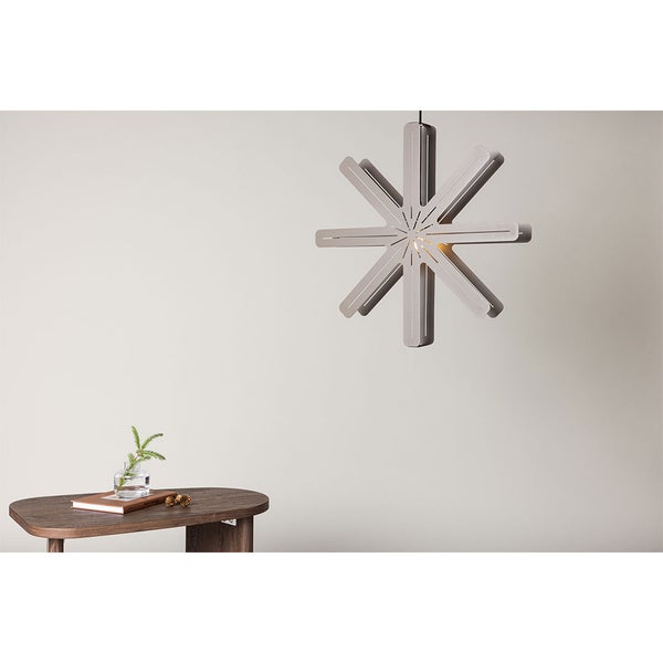 Säfsen Weihnachtsstern mit Licht Stahl Ø60 cm Pendelleuchte mocca. 60 X 6 X 60 cm