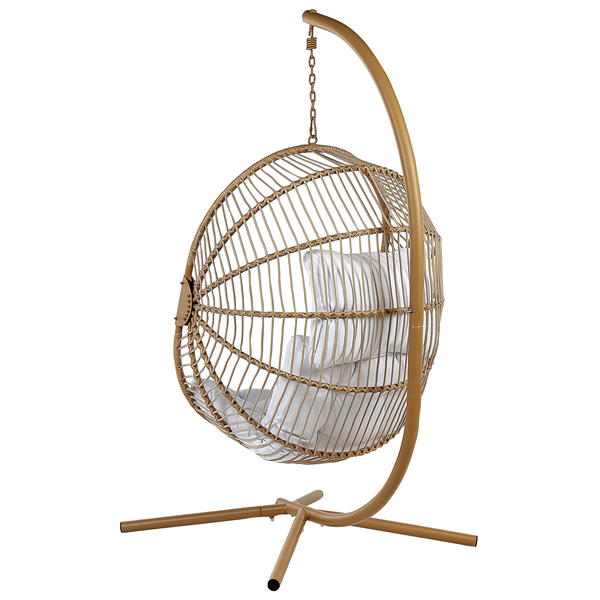 Hängesessel mit Gestell ACRI Polyrattan Beige