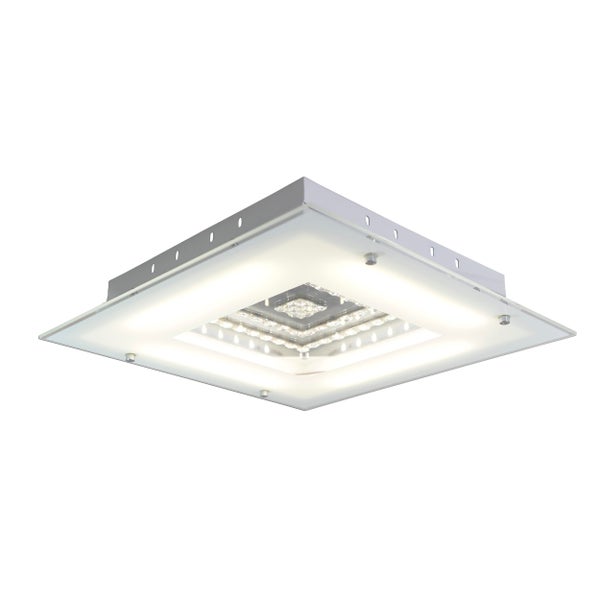 Quadratische Deckenleuchte mit Kristalldekor