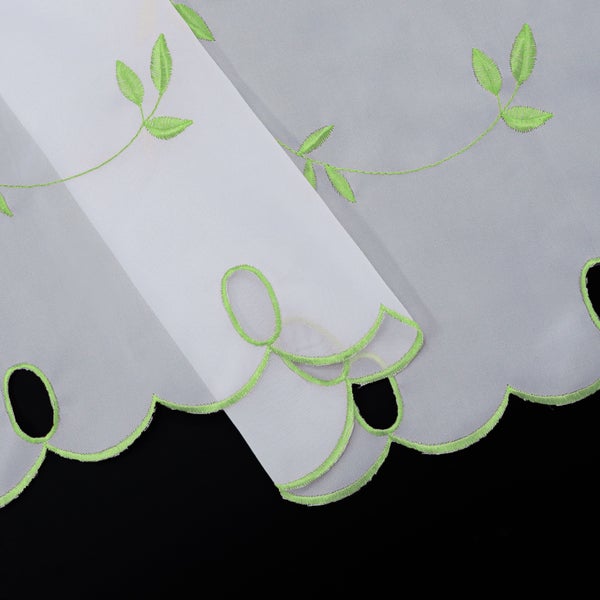 Gardine aus Voile mit Blattstickerei und Lochmuster