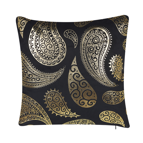 Dekokissen 2er Set URSINIA Samtstoff 45 x 45 cm Gold Orientalisches Muster
