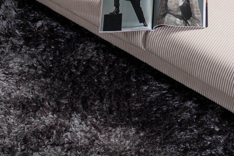 Natta Teppich 230x160 cm Polyester dunkelgrau. 160 X 230 X 6 cm