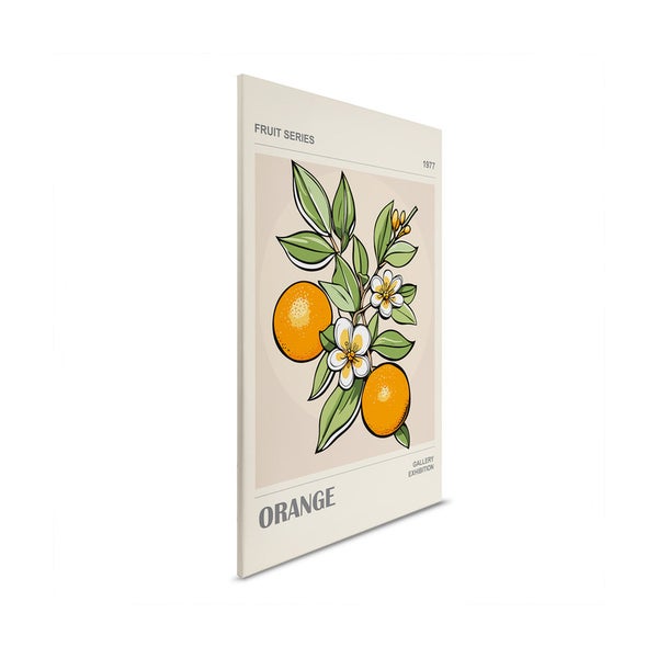 Dekoratives Wandbild mit Orangenmotiv für die Wandgestaltung