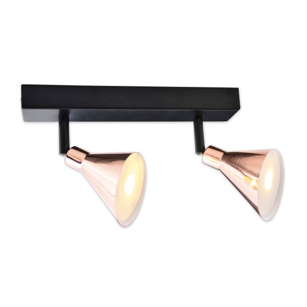 2er LED-Wand-u. Deckenspot COPPER