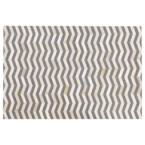 Teppich BAGGOZE Dunkelgrau 160 x 230 cm Echtleder
