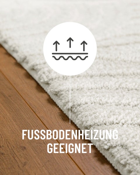 Teppich geeignet für Fußbodenheizung.