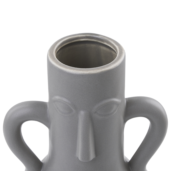 Blumenvase TRIPOLI Keramik 21 cm Grau