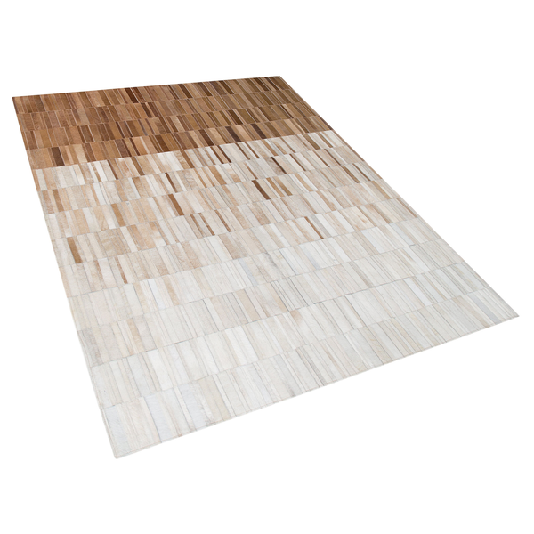 Teppich YAGDA Beige 140 x 200 cm Echtleder