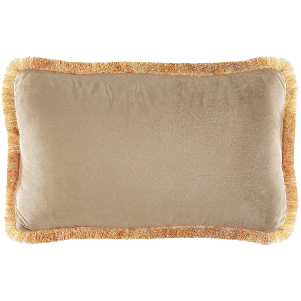 Dekokissen 2er Set POTHOS Samtstoff 30 x 50 cm Beige Ohne Muster