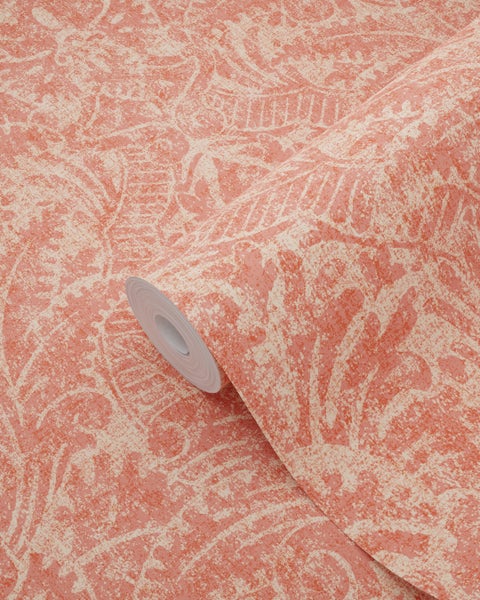 ESTAhome Tapete Ornamente Lachsrosa - 50 x 900 cm - 131617