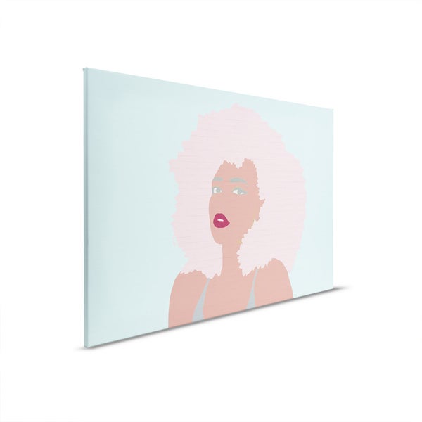 Leinwandbild mit einer Illustration einer Person