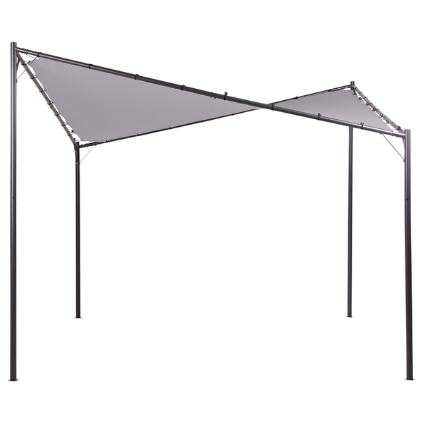 Pavillon AVENTINE Metall 300 cm 300 cm Grau