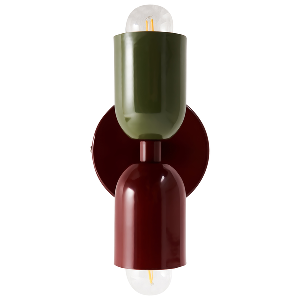 Wandlampe 2er Set TOPI Metall Rot / Grün