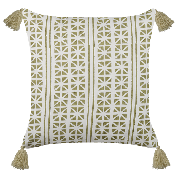 Dekokissen 2er Set SYRINGA Baumwolle 45 x 45 cm Grün Geometrisches Muster