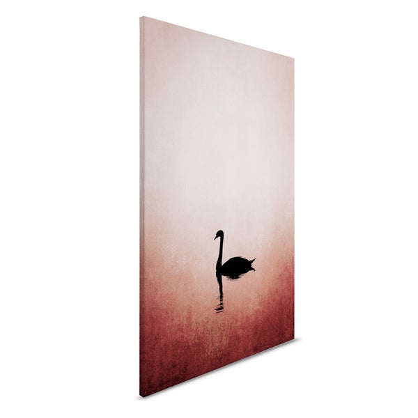 Dekorative Leinwand mit Schwanenmotiv