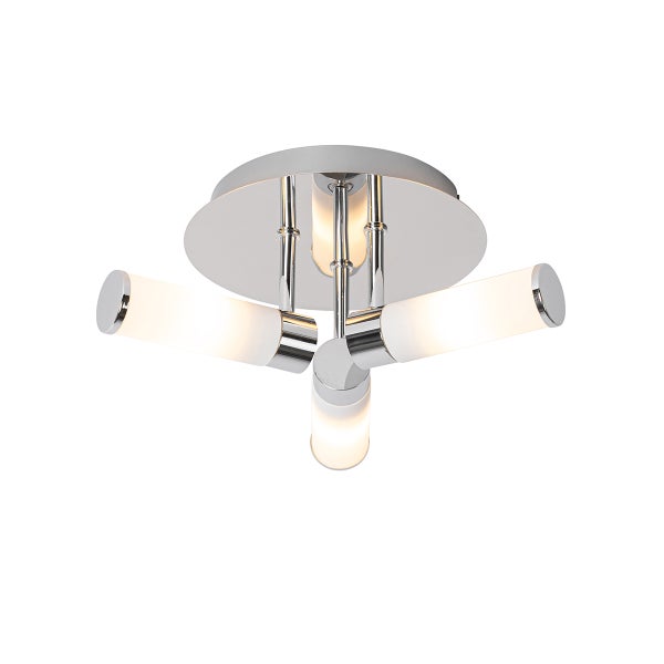 Moderne Badezimmer-Deckenleuchte Chrom 3-flammig IP44 - Bath