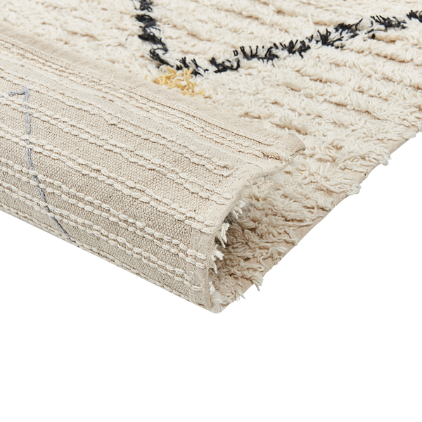 Teppich Baumwolle beige 80 x 150 cm TEZPUR