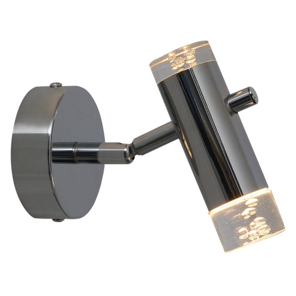 Wandleuchte mit verstellbarem Spot und Glaselementen