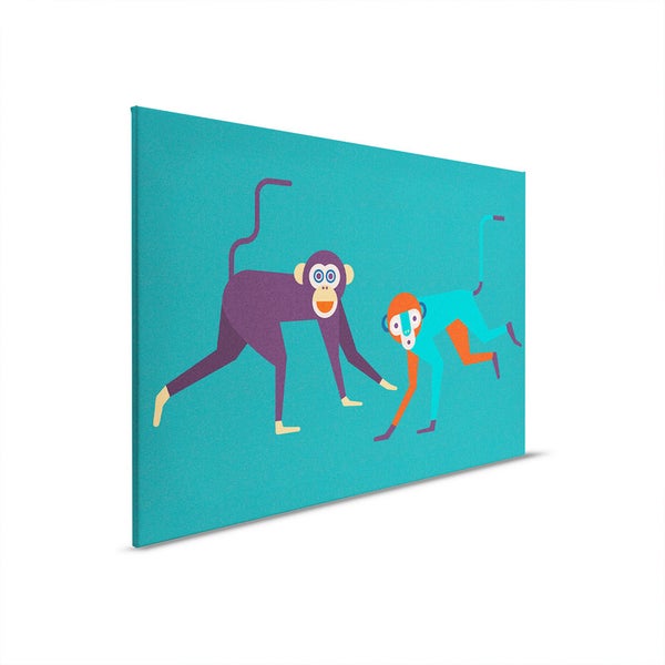 Leinwandbild mit zwei Affen