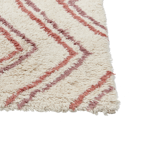 Teppich KASTAMONU Beige 140 x 200 cm Baumwolle