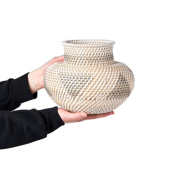 Dekovase ASAHAN Rattan 22 cm Naturfarben