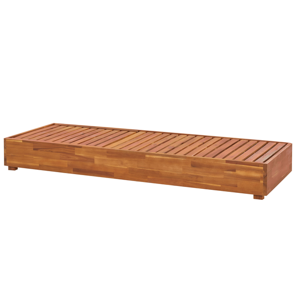 Sonnenliege mit Kissen FANANO Akazienholz Braun