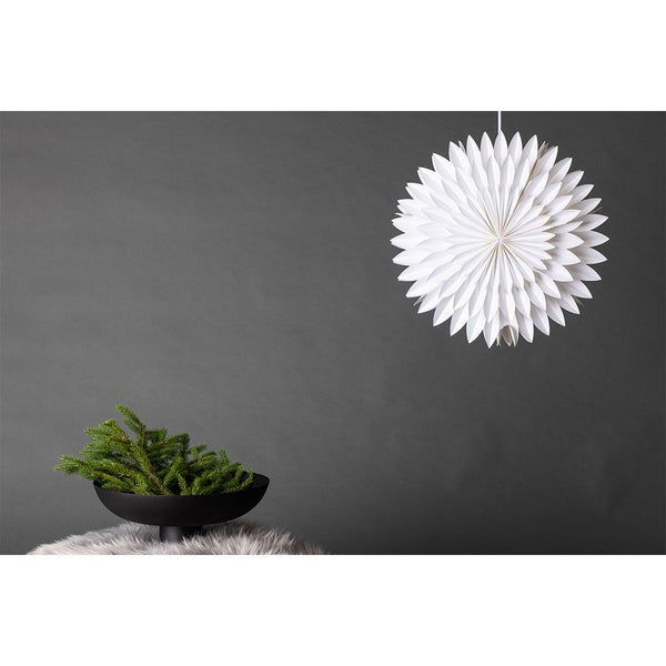 Storlien Weihnachtsstern mit Licht Papier Ø46 cm Pendelleuchte weiß. 46 X 18 X 46 cm