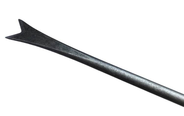 Teak Unkrautstecher Unkrautentferner Handjäter geschmiedet Teakholz Griff premium