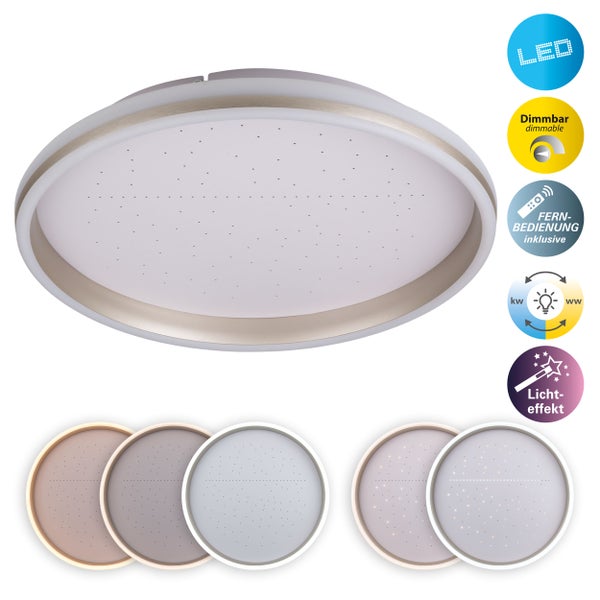 LED Deckenleuchte, dimmbar, inklusive Fernbedienung und Lichteffekt