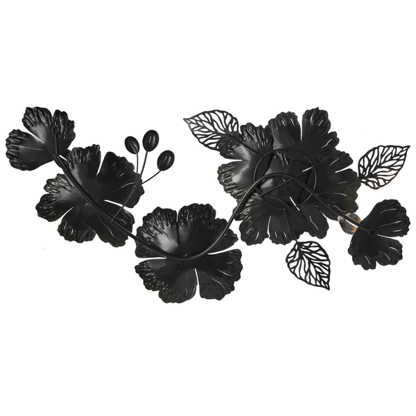 Dekorative Wanddekoration aus Metall mit Blumenmuster